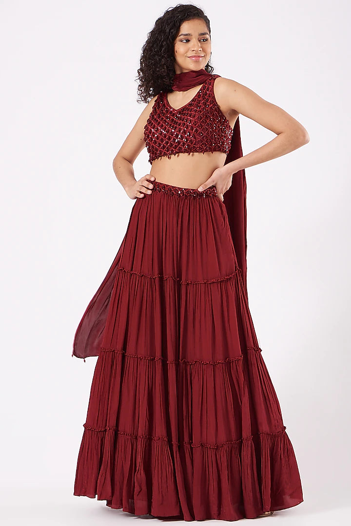 Maroon hotsell red skirt