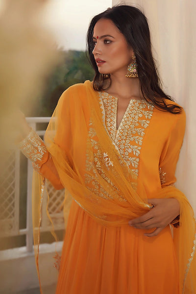 Dandelion Yellow Kurta Set - Indian Clothing in Denver, CO, Aurora, CO, Boulder, CO, Fort Collins, CO, Colorado Springs, CO, Parker, CO, Highlands Ranch, CO, Cherry Creek, CO, Centennial, CO, and Longmont, CO. Nationwide shipping USA - India Fashion X